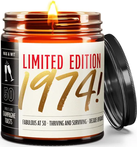 Vista 12 de Wax & Wit Regalos de cumpleaños número 30 para mujeres, velas de cumpleaños, perfumadas con burbujas de champán, ideas de regalo para 30 años, 9