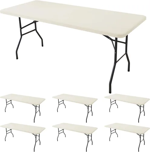 Vista 11 de Spandex Table Cover for 6 Foot Rectangle Tables-4 Pack Aqua Blue Outdoor Picnic Elastic Table Cover-Spandex Stretch Folding Table Cloths for Camping