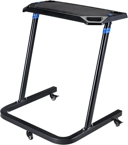 Vista 7 de RAD Cycle - Escritorio para bicicleta o entrenador con ruedas y ruedas para computadora portátil, escritorio de pie ajustable para hacer ejercicio