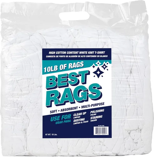 Vista 12 de Arkwright Premium - Trapos para camisetas a granel, bolsa de 5 libras, toallas de limpieza de algodón, paños de limpieza de punto de baja pelusa