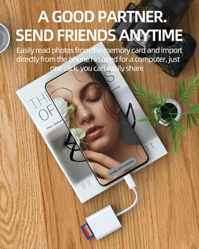 Vista 5 de USB C SD Card Reader Dongle (2 en 1) Tipo-C Multipuerto Micro SD TF Cámara Adaptador de memoria C Flash Drive 3.0 MacBook Pro Compatible para Galaxy