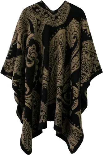 Vista 182 de Urban CoCo Poncho de colores para mujer, chal con frente abierto, color en bloques