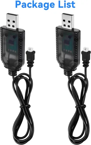 Vista 9 de Paquete de 4 cables de carga USB de 3.7 V con conector de enchufe JST 1.25 para batería Lipo 1S de placa de desarrollo, LoRa Meshmastic Arduino IoT