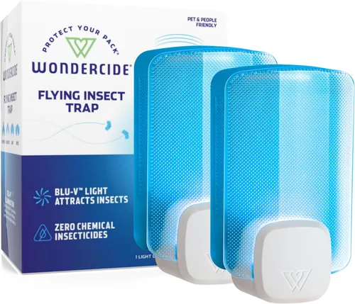Wondercide - Trampa para Insectos Voladores y Moscas - Atrapador de Insectos para Interior para Moscas de la Fruta y Moscas Domésticas, Mosquitos,
