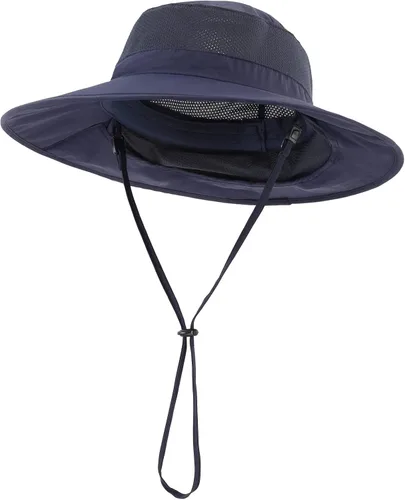 Vista 2 de Home Prefer Sombrero de sol para niños al aire libre UPF50+ Sombrero de pesca de ala ancha con solapa para el cuello