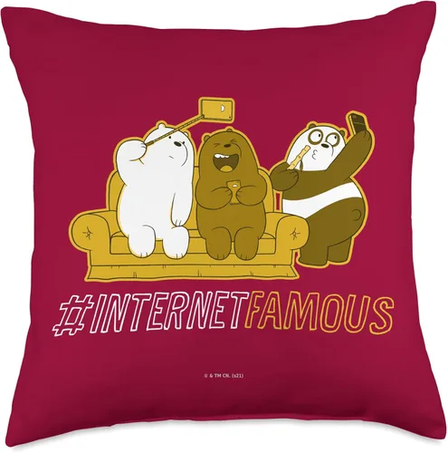 Vista 5 de Cartoon Network We Bare Grizz Panda Ice Bear Internet, famosa almohada de 16 x 16 pulgadas, multicolor