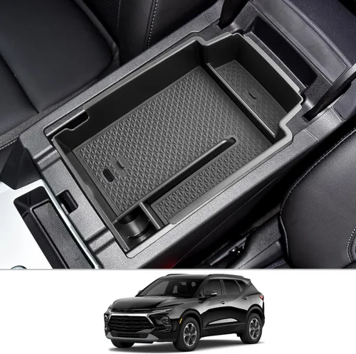 Vista 8 de CDEFG Bandeja organizadora de consola central para Chevy Blazer EV 2024 2025, compatible con Chevrolet Blazer EV RS LT 2024 2025, accesorios