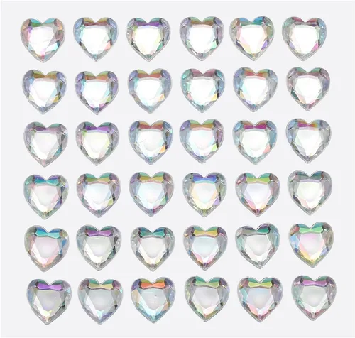 Vista 73 de MECCANIXITY 144 calcomanías autoadhesivas de diamantes de imitación de corazón de 0.394 pulgadas para maquillaje de San Valentín, artes y Azul Oscuro