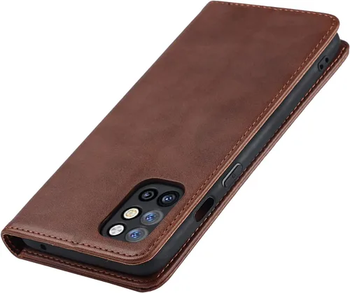 Vista 6 de iCoverCase Funda tipo cartera para OnePlus 8T con soporte para tarjeta de crédito, piel sintética magnética de alta calidad, función atril, función
