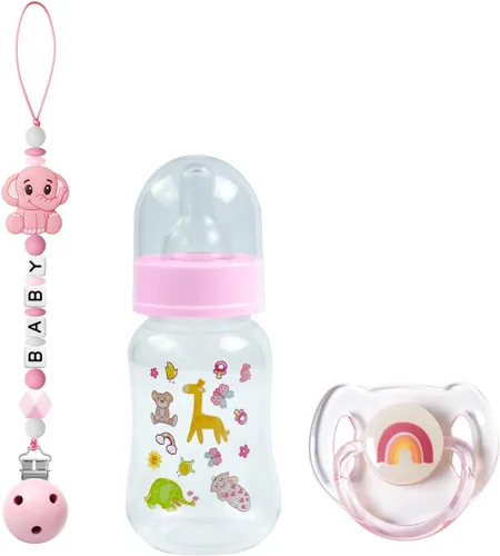 Vista 8 de SCOM Juego de Accesorios para Muñeca Bebé Reborn - Chupetes Magnéticos Arcoíris y Biberones para Muñeca Bebé Removibles Reutilizables con Clips