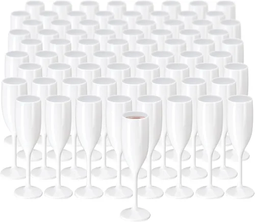 Vista 17 de XUWAIDSGN Copas de champán acrílicas, copas para brindar irrompibles, bar de mimosa, copas de vino reutilizables, copas de champán vintage