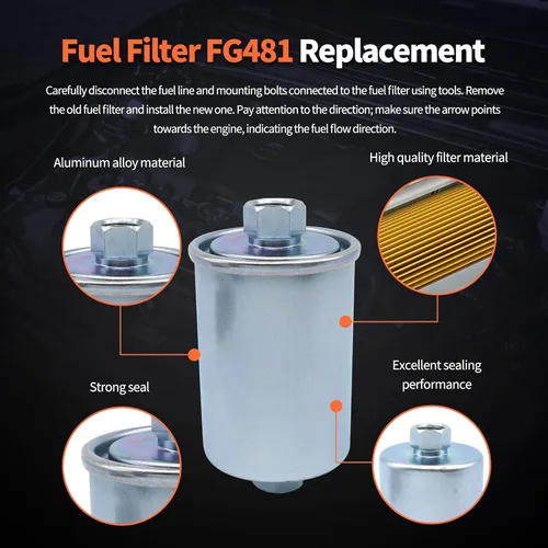 Vista 4 de HiSport Filtro de combustible FG481 - Compatible con Chevrolet y GMC