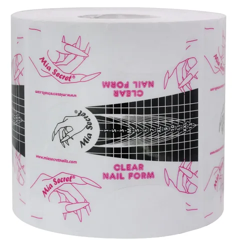 Mia Secret Forma de uñas transparente, 500 unidades, formas de uñas para gel, puntas de extensión de uñas, formas de uñas para uñas de gel duro,