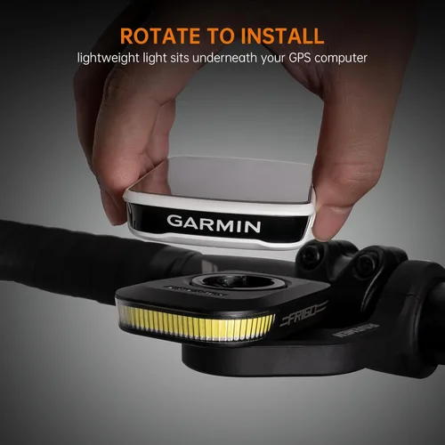 Vista 2 de RAVEMEN FR300/ FR160 Compatible with Garmin Bike Computer, Daytime Be Seen Bicycle Light, 6 Modes Cycling Computer Accessories, USB-C Rechargeable