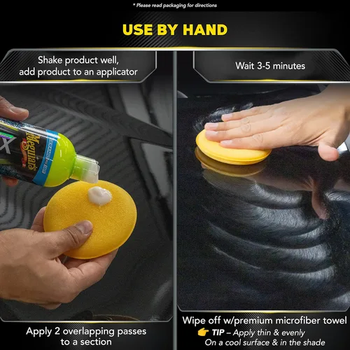 Vista 4 de Meguiar's Cera líquida de cerámica híbrida para auto, con tecnología híbrida SiO2 avanzada, botella de 16 fl oz
