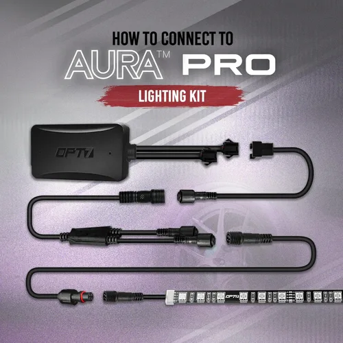 Vista 8 de OPT7 Aura - Paquete de Expansión de Doble Fila, 2 tiras LED RGB multicolor de 12 pulgadas con divisores y cables de extensión