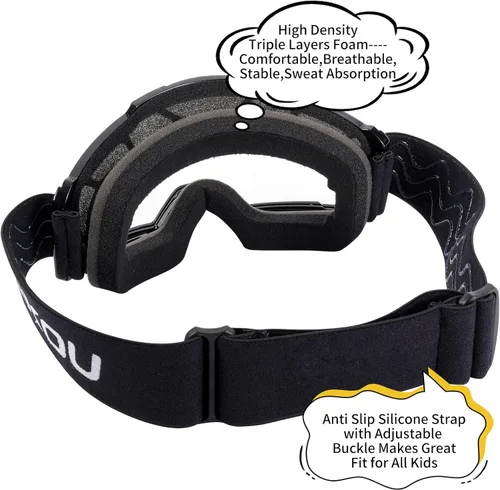 Vista 6 de SAKOU Gafas antivaho para niños y jóvenes de 3 a 12 años