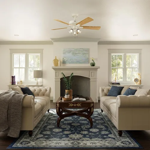 Vista 9 de Hunter Fan Company 52535 Crestfield - Ventilador de techo, 052, blanco fresco