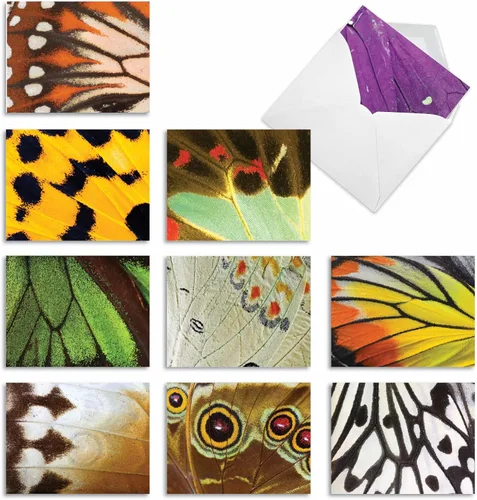 The Best Card Company - 10 tarjetas de agradecimiento en caja con sobres, juego de papelería de agradecimiento animal para hombres, mujeres y niños