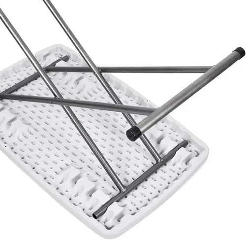 Vista 6 de Xuthusman Mesa plegable de altura ajustable para aperitivos 30 x 20 pulgadas, escritorio para computadora portátil, bandeja de herramientas