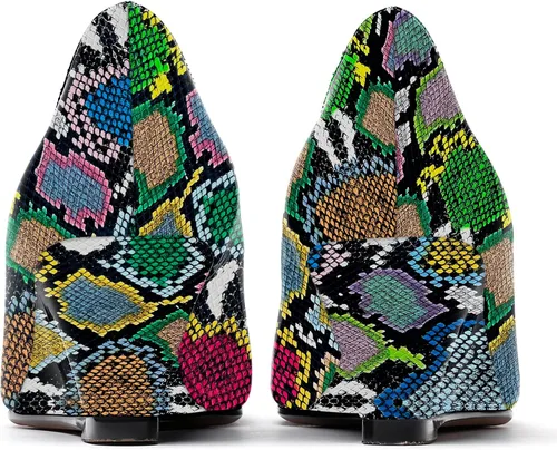 Vista 4 de WAYDERNS Zapatos de tacón bajo con punta cuadrada de charol para mujer, 2 pulgadas