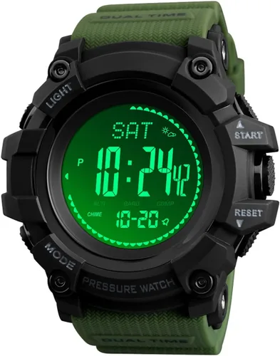 Vista 9 de Watch Compass, Altimeter Barometer Thermometer Temperature, Pedometer, Military Army Waterproof Outdoors Sport Digital Watch for Men