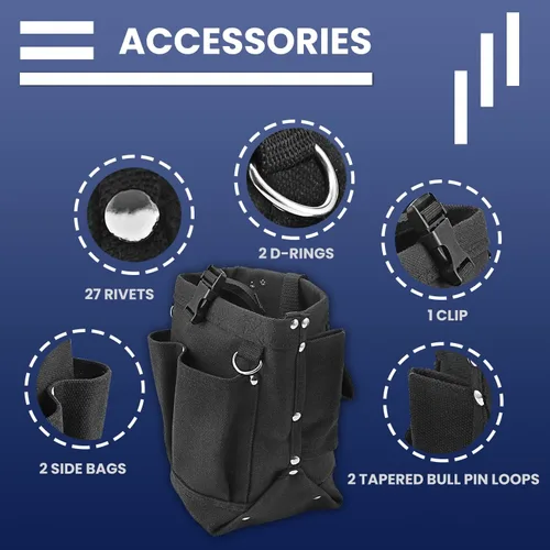 Vista 4 de Lichamp Juego de 6 llaves dentadas ajustables de 10 a 16 pulgadas, trinquete de doble cabeza, llave de andamio, bolsas de pernos de trabajo de hierro
