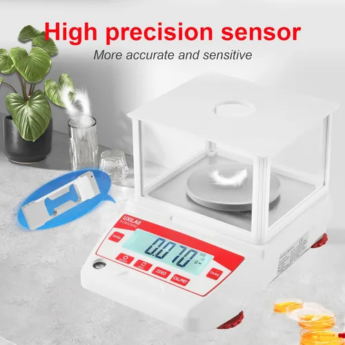 Vista 3 de Balanza Analítica 100g x 0.001g GN ct Unidad Balanza Electrónica Científica de Laboratorio con Pantalla LCD y RS232 para Laboratorios, Escuelas