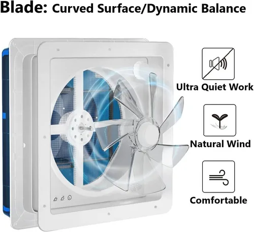 Vista 5 de 2012 Air Max Ventilador de Ventilación de Techo para Autocaravana de 14", Ventilador de Escape Reversible, Ventilador de Techo de Ventilación