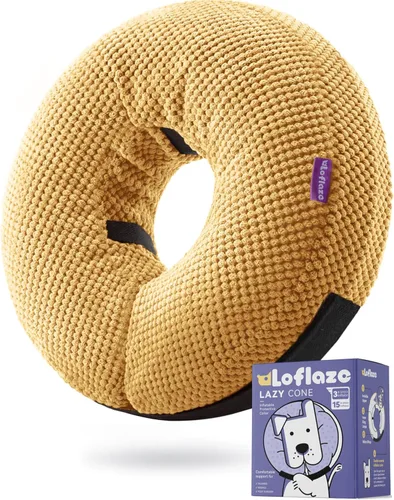 Vista 8 de Loflaze Collar Cono Inflable para Perro - Collar Cono de Dona para Cuello de Perro Alternativa Después de Cirugía - Cono Suave para Perros Grandes