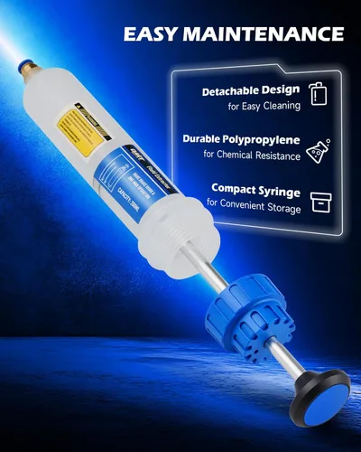 Vista 7 de Orion Motor Tech Bomba Extractadora de Aceite, Extractor Manual de Líquido de 200mL para Transferencias de Aceite de Transmisión de Dirección