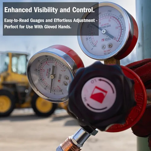 Vista 3 de Koike Regulador de propano de servicio medio, conexión CGA-510