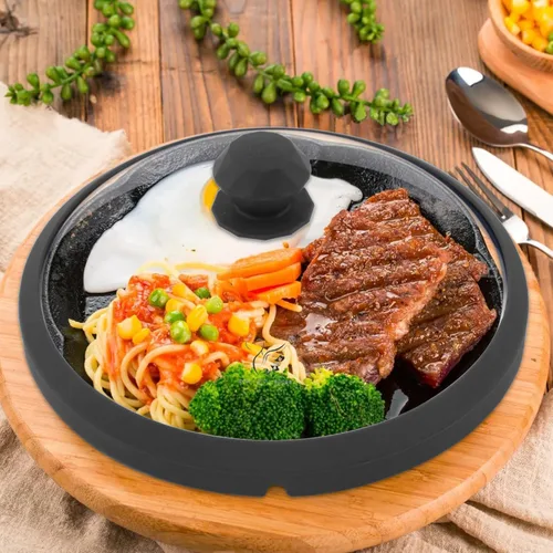 Vista 8 de Tapa de microondas de vidrio con protección contra salpicaduras con mangos de silicona anti-quemaduras y borde ventilado para cubrir ollas y platos