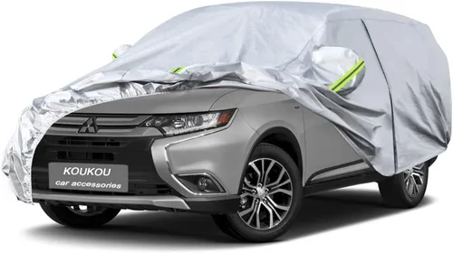 Vista 26 de KouKou Funda impermeable para automóvil SUV adecuada para BMW X1 de 2009 a 2025, 7 capas a prueba de viento para todo tipo de clima, cubierta