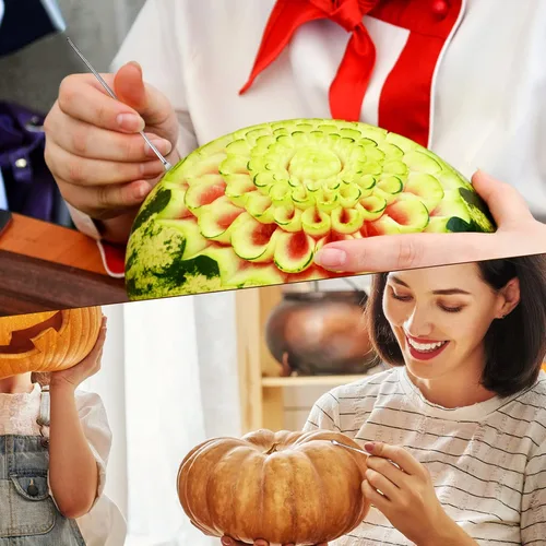 Vista 7 de Honoson 50 herramientas de tallado de cera de acero inoxidable, herramientas de escultura de arcilla, kit de tallado de cuchara, herramientas