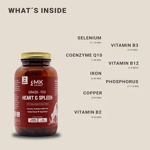 Vista 5 de MK Supplements Paquete de inicio (hígado de res + hueso y médula + órganos de carne de res + corazón y bazo)