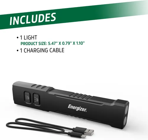 Vista 6 de Energizer 1200SL-R - Linterna recargable para EDC, linterna táctica ultra brillante, resistente al agua IPX4, cable USB-C incluido