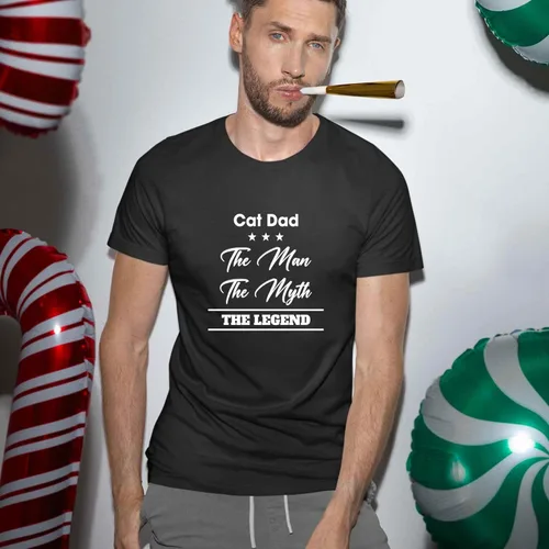 Vista 6 de Best Cat Dad Ever Gift On Father's Day - Man Myth Funny Love Kitten Graphic - for Cat Lovers Men Women Shirt
