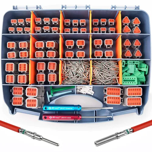 Vista 9 de JRready DW4001 - Kit de conectores Deutsch de 531 piezas con nueva herramienta de crimpado Deutsch de torreta - Conectores DT/DTM/DTP/DTHD