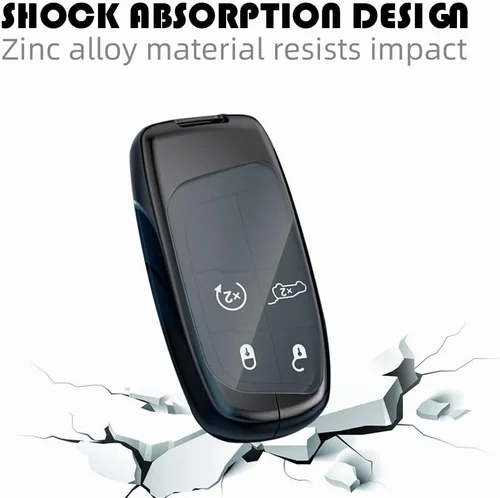 Vista 5 de SANRILY Funda de aleación de zinc para llavero de 3/4/5 botones para Jeep Grand Cherokee Renegade para Dodge RAM Durango Challenger para Chrysler