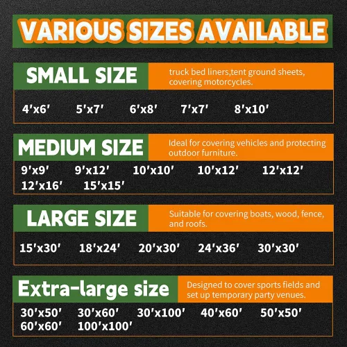 Vista 9 de RAINDEWAY Tarps 7x7 pies (paquete de 2) - 5.5 mil, cubierta de lona de polietileno impermeable multiusos con ojales de metal y bordes reforzados