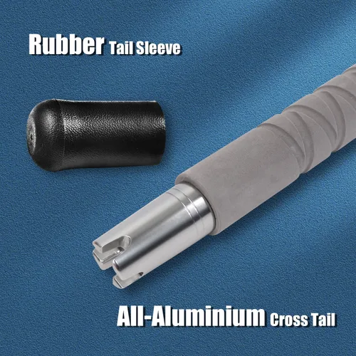 Vista 8 de Fiblink Caña de arrastre de agua salada de 2 piezas, varilla de rodillo grande de 6 pies, caña de pescar con cuentagotas profundas