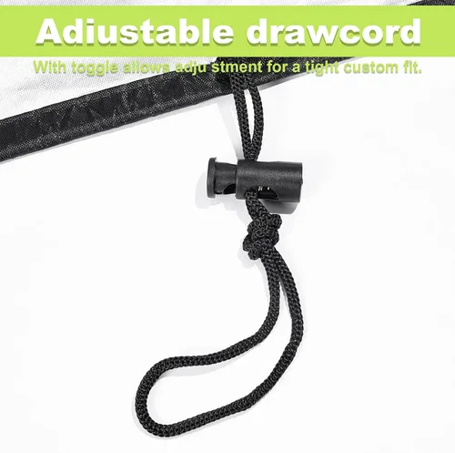 Vista 5 de Funda para Silla Apilable de Exterior Impermeable, Uranshin Fundas para Muebles de Patio Exterior Sillas Apiladas 210D, Fundas para Sillas