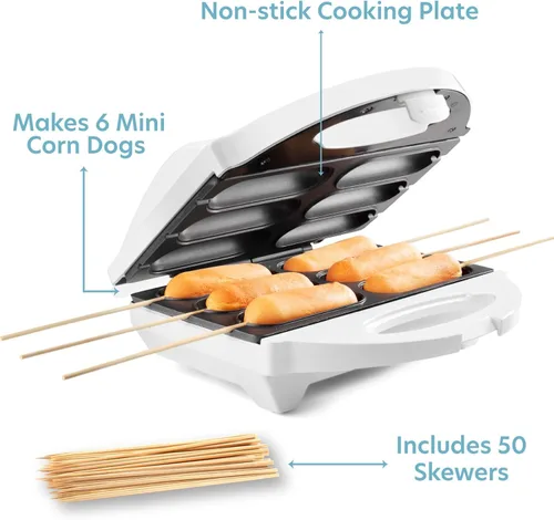 Vista 2 de Máquina para hacer perros calientes en un palo, incluye pinchos y recetas