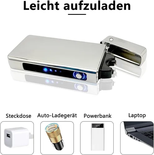 Vista 7 de GADATOP Encendedor de llama de plasma Dragon Arc - Encendedor eléctrico recargable por USB a prueba de viento para vela (negro)