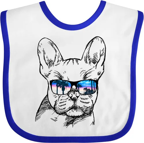 Vista 5 de inktastic Retrato de Bulldog Francés con Gafas de Sol Babero