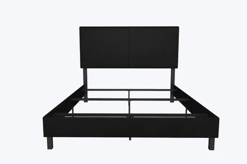 Vista 12 de DHP Janford - Cama tapizada con diseño elegante, Tela, Gris (Grey Linen)
