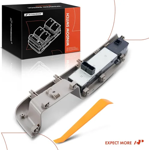 Vista 8 de A-Premium Interruptor de elevalunas eléctrico principal compatible con Hyundai Sonata Sonata 2006 2007 2008, color beige, lado delantero izquierdo