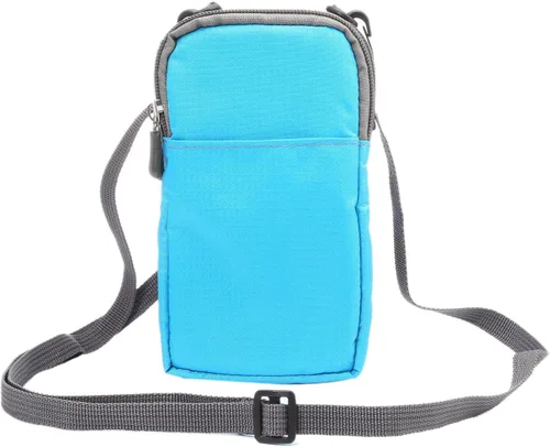 Vista 11 de Bolsa de clip para cinturón para teléfono celular, funda de hombro para teléfono celular, funda de hombro vertical de 6.0 pulgadas para viajes al