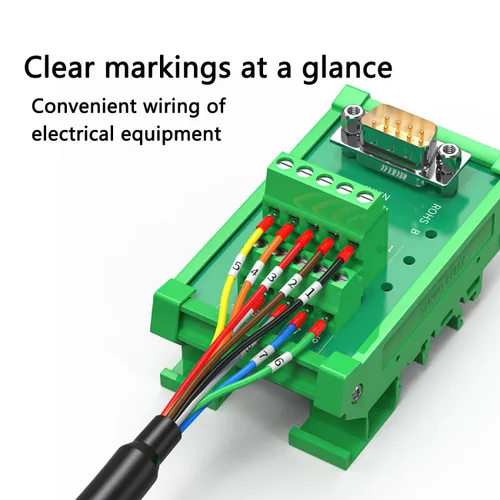 Vista 4 de DB9 Adaptador macho a cable desnudo de 1.5 pies, RS232/RS485 D-USB 9 pines puerto terminal macho adaptador conector placa de distribución,